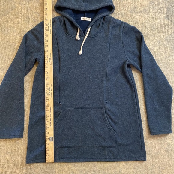 Bearsland Hoodie Womens M Blue Maternity Nursing Fleece Pullover Kangaroo Pocket - Picture 4 of 10